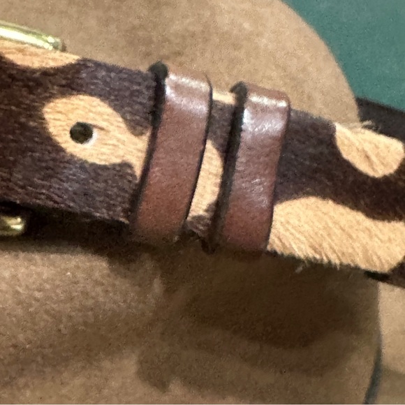 J. Crew Collection Cow Hide Leather Belt Tan Brown Genuine Leather Size Small - Picture 5 of 13